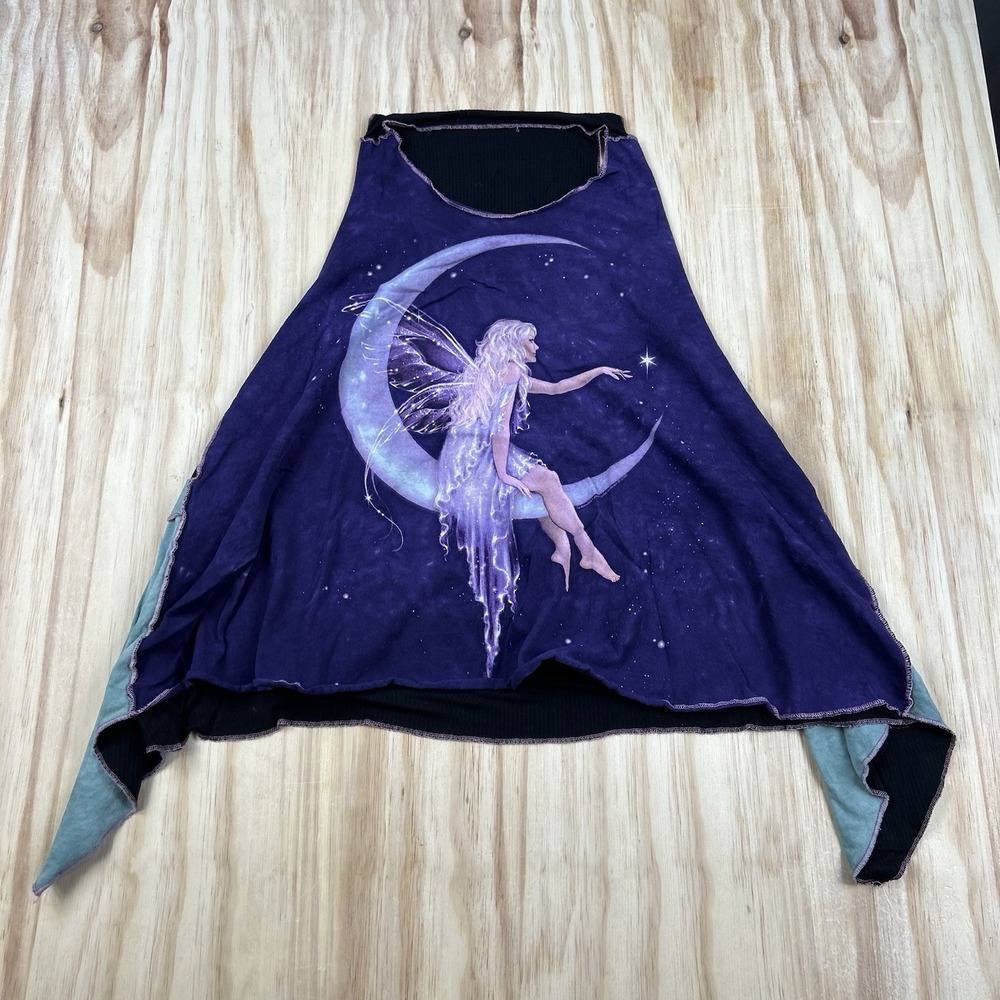 Vintage Y2K Women's Fairy Mountain Tank Top Tunic Medium Pockets Boho Cottage
